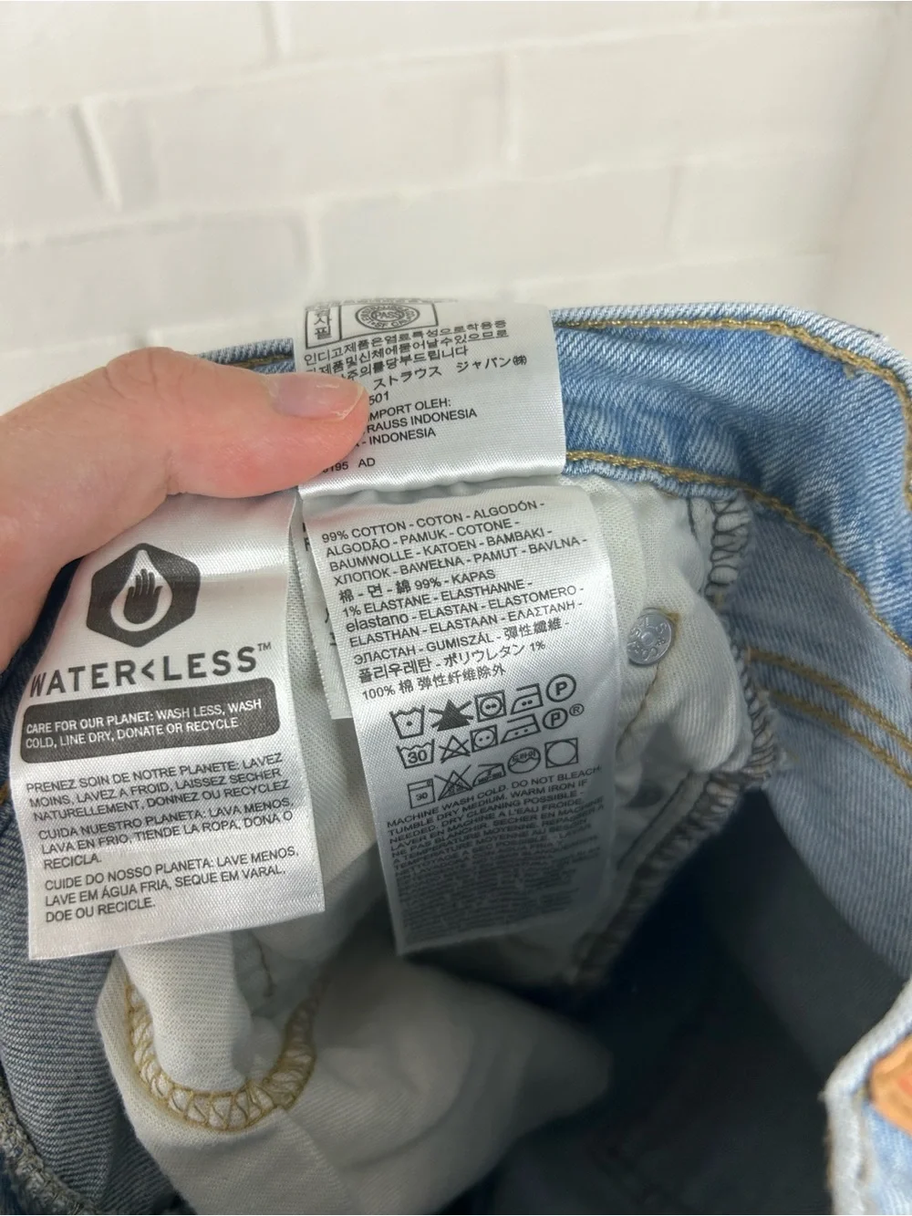 Levi’s Men’s Light Wash Skinny/Slim Jeans Size W32 L34